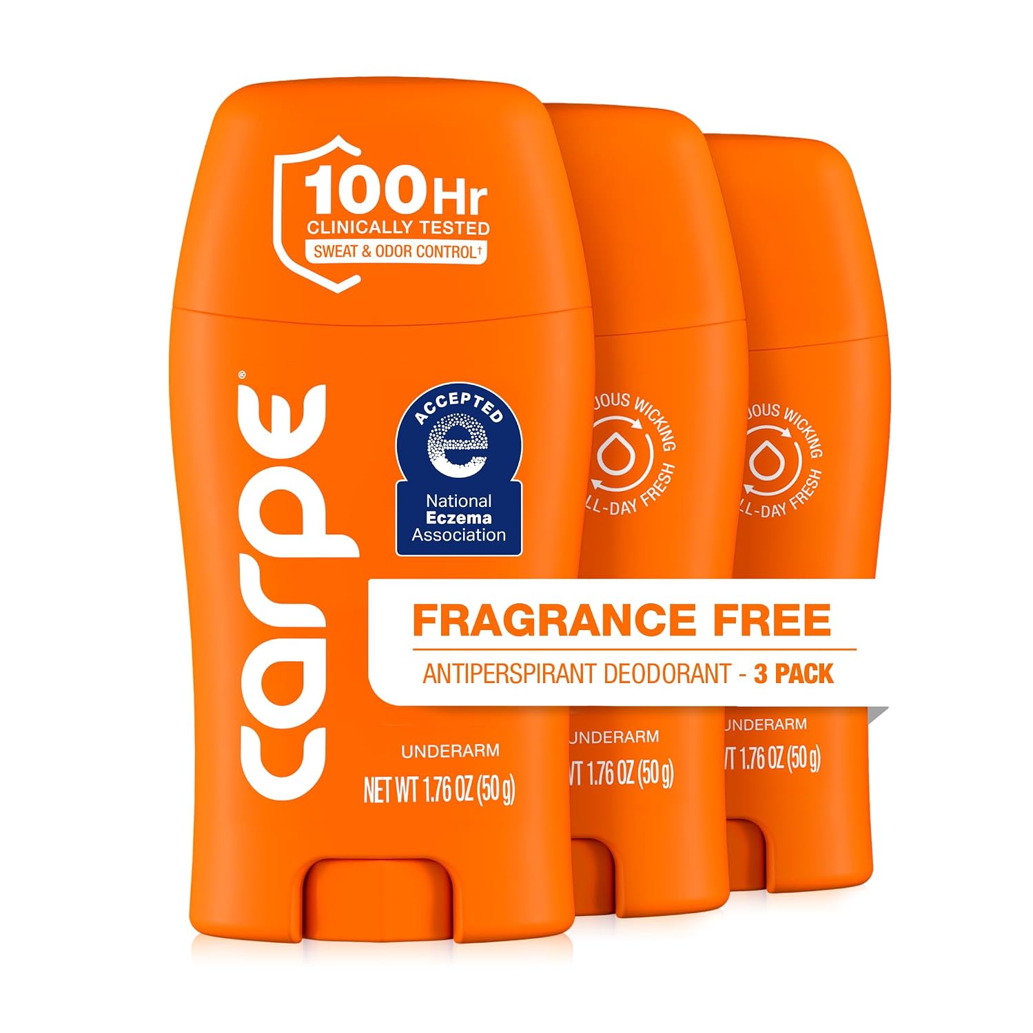 DESODORANTE ANTITRANSPIRANTE CARPE 100 HORAS SIN PERFUME PACK 3 - 1