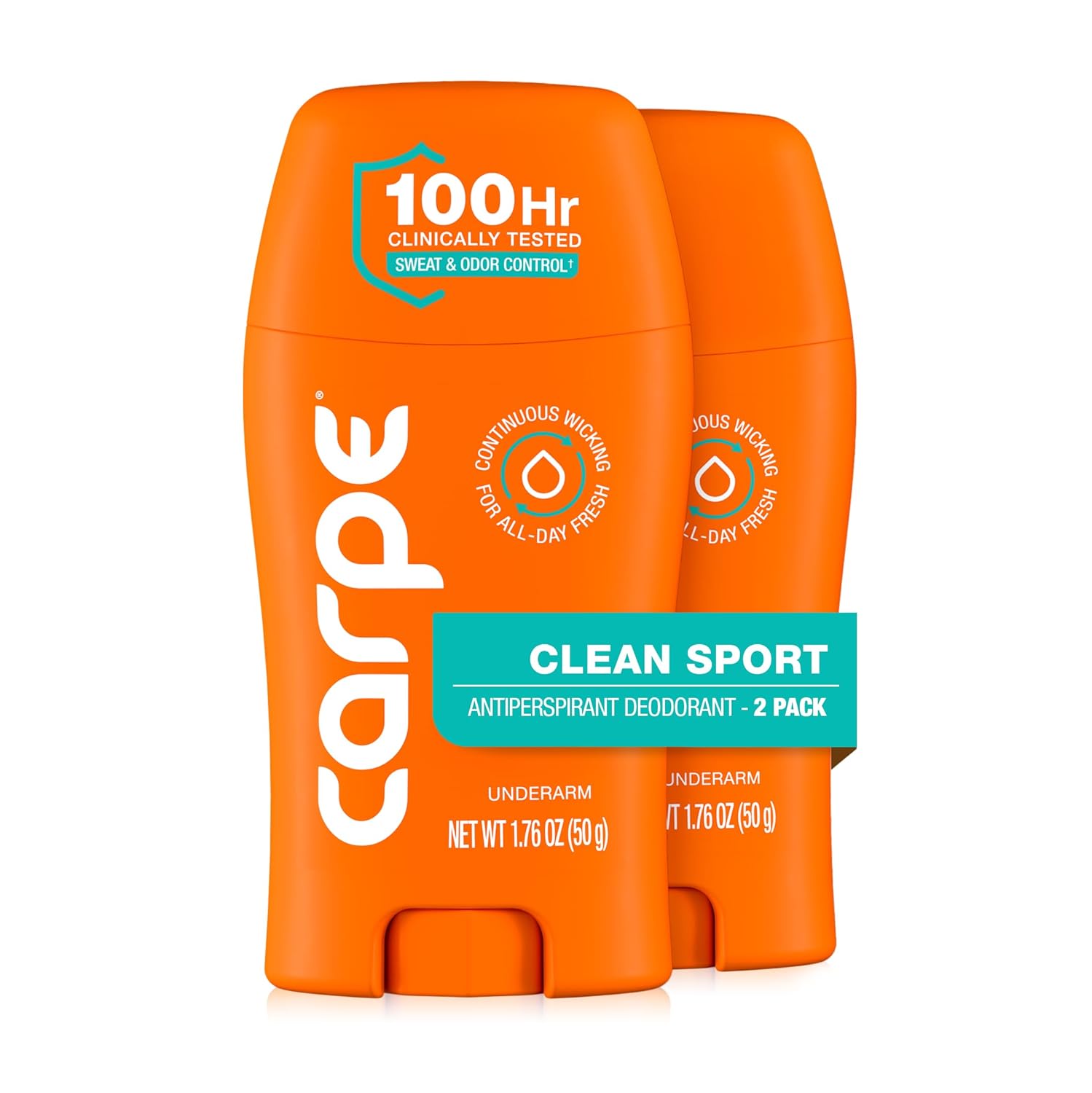 DESODORANTE ANTITRANSPIRANTE CARPE 100 HORAS PARA HOMBRE CLEAN SPORT PACK 2 - 1