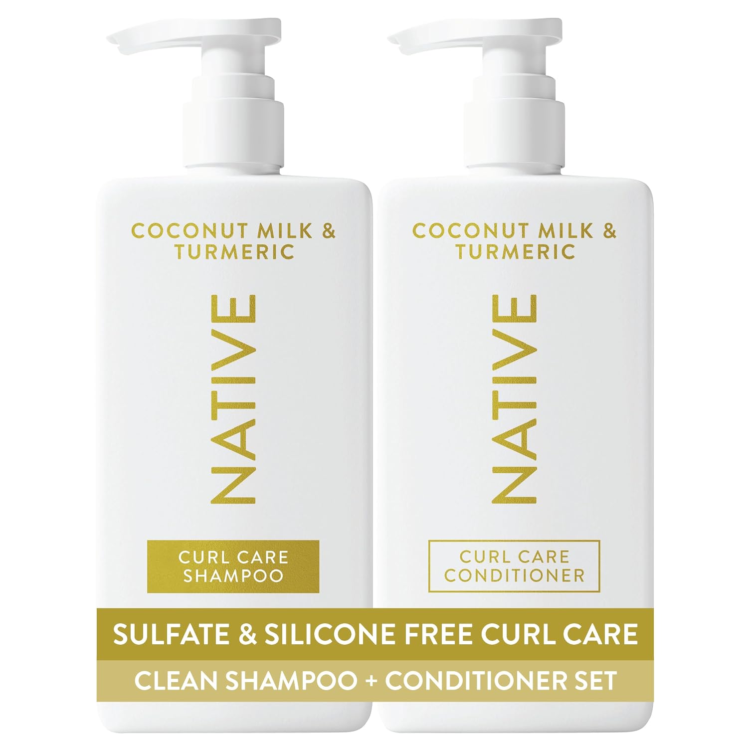 SET DE CHAMPÚ Y ACONDICIONADOR NATIVE COCONUT Y TURMERIC PARA TODO TIPO DE CABELLO - 1