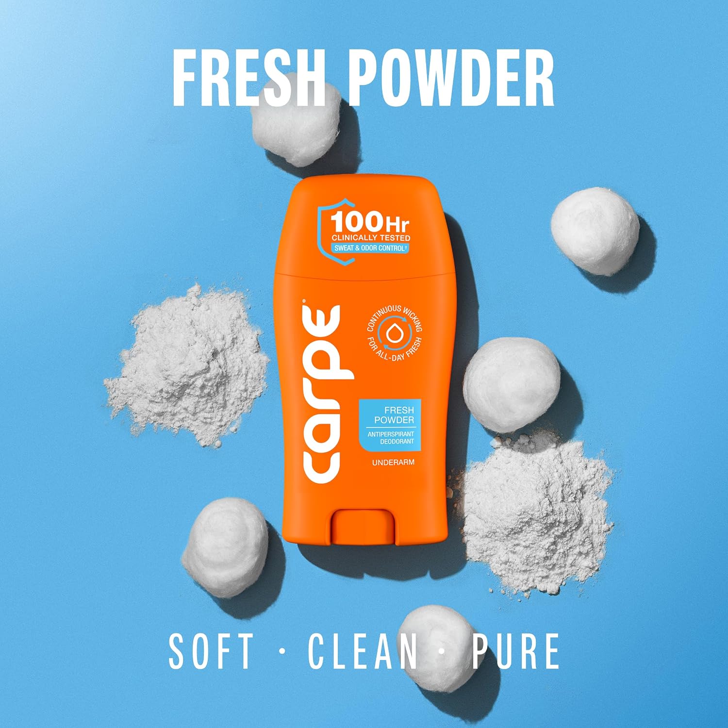 DESODORANTE CARPE 100 HORAS FRESH POWDER PACK 3 UNIDADES - 3