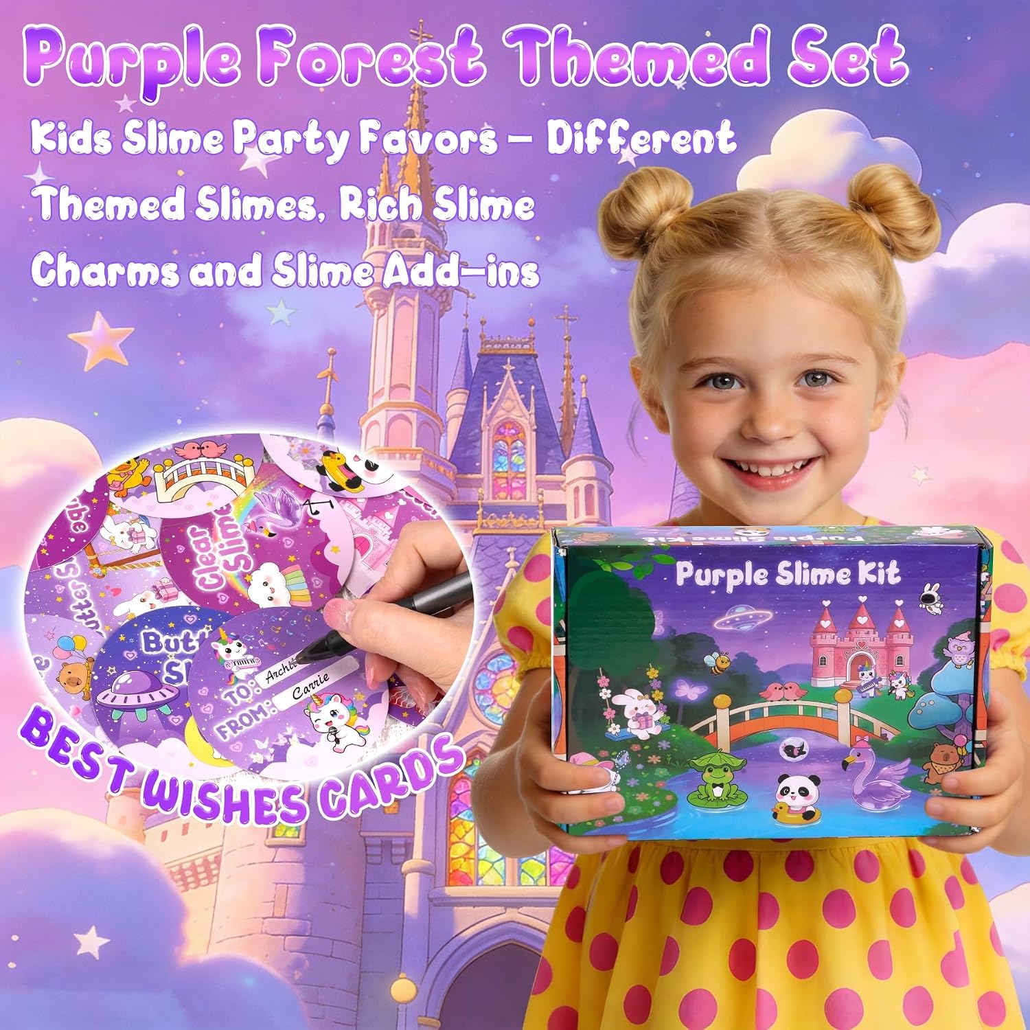 KIT DE SLIME LAWOHO 12 PIEZAS PÚRPURA BUTTER CLOUD - 5