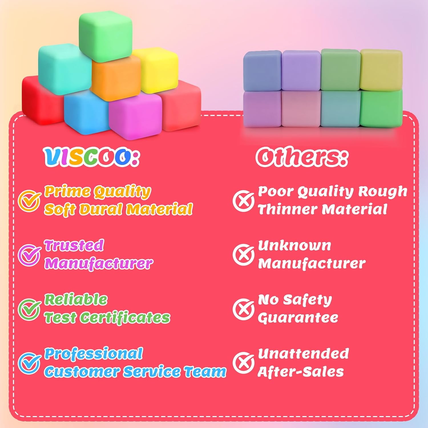 SET DE 60 CUBOS ANTIESTRES VISCOO COLORES VARIADOS - 5