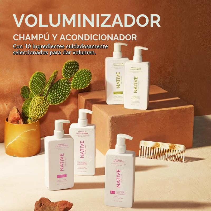 SET DE SHAMPOO Y ACONDICIONADOR NATIVE DESERT GRASS Y SANDALWOOD 16.5 FL OZ - 2