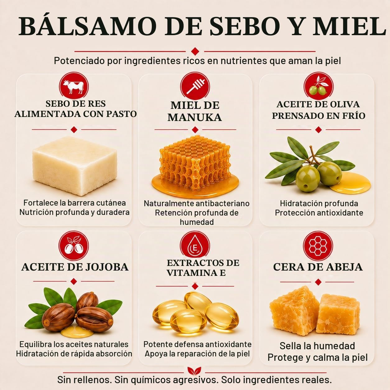 BÁLSAMO CONCENTRADO WRATH Y REMEDY BEEF TALLOW AND HONEY PARA PIEL SECA Y SENSIBLE, 2 OZ, SIN AROMA - 4