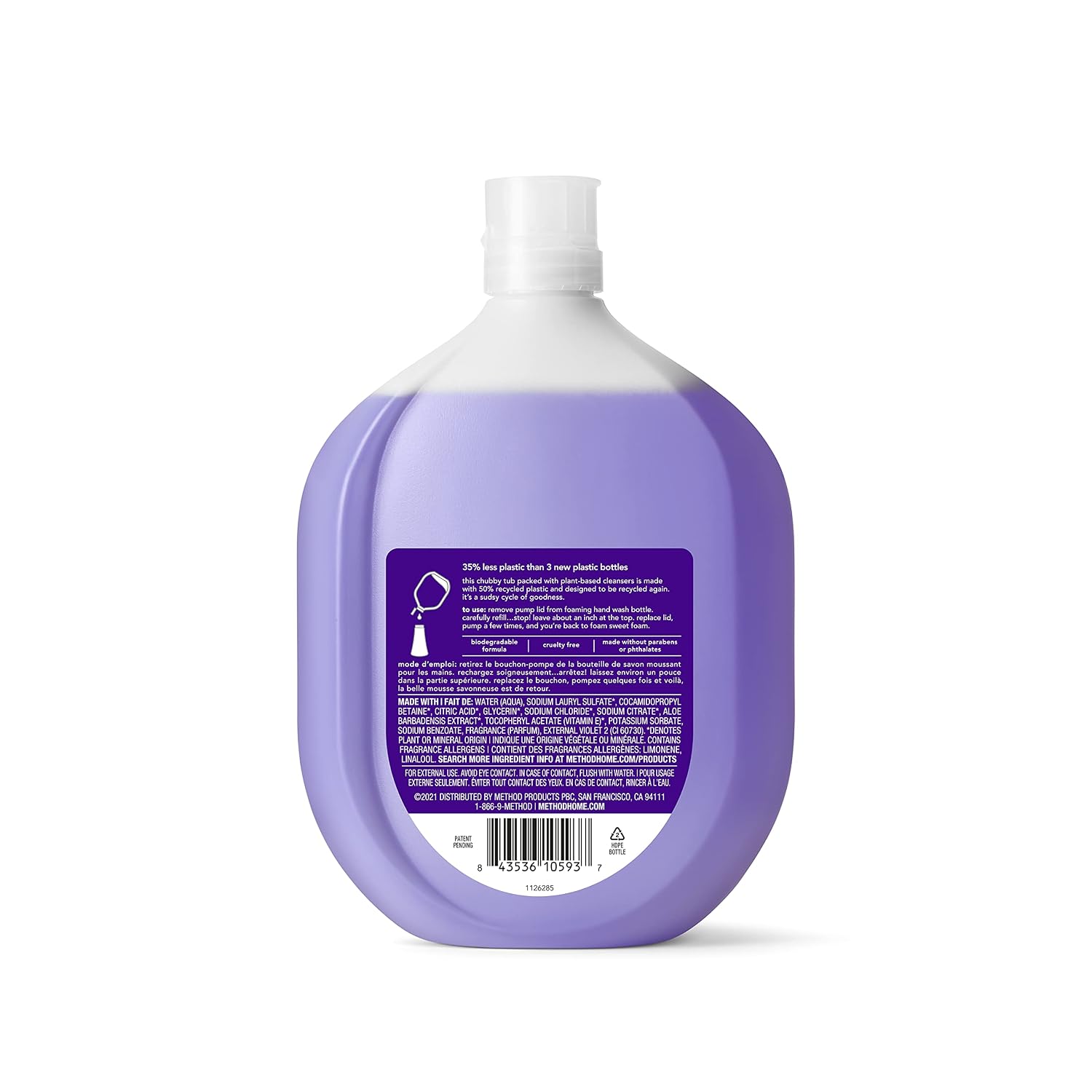 JABĂN DE MANOS ESPUMOSO METHOD LAVANDA FRANCESA RECARGA 28 OZ - 3