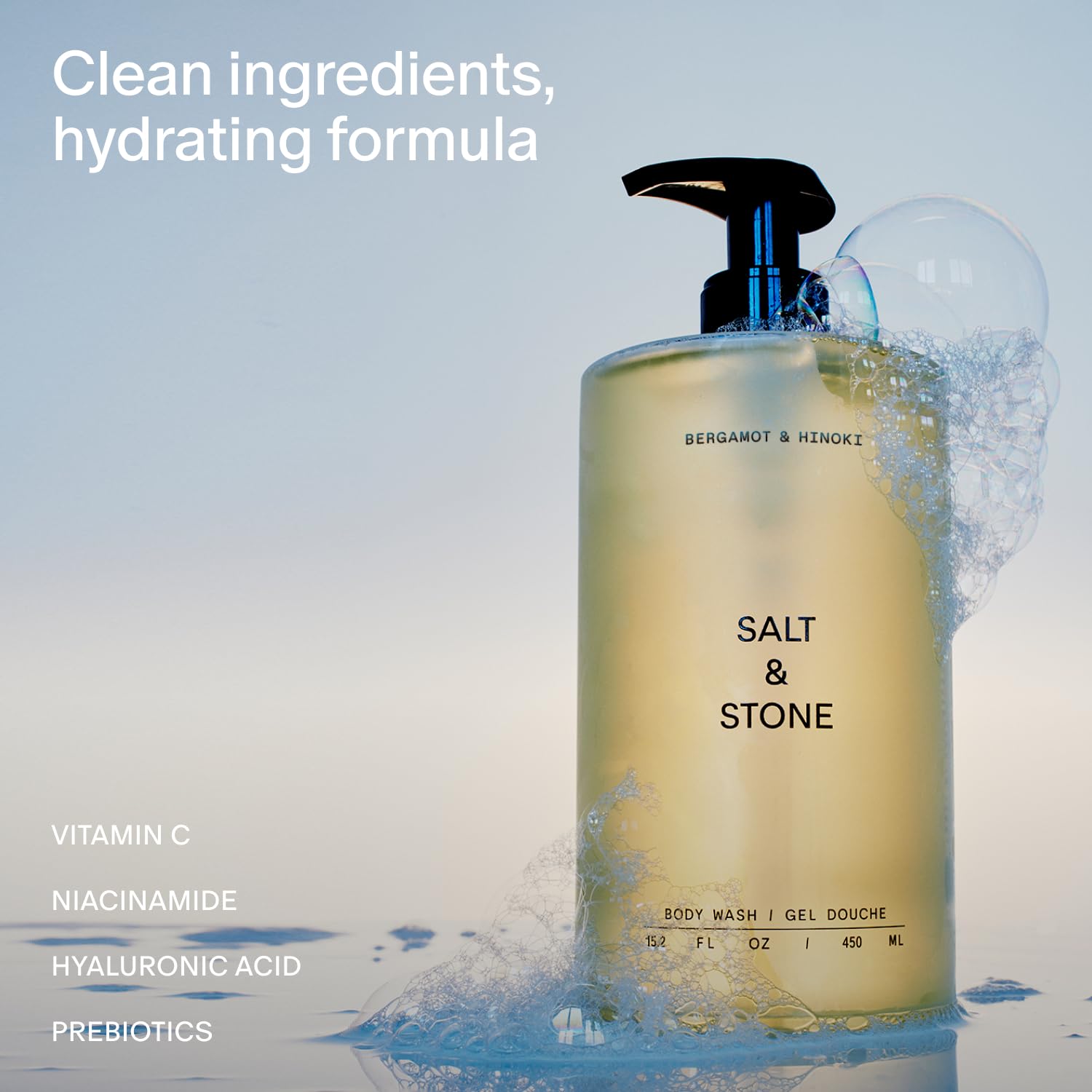 GEL DE DUCHA SALT Y STONE BERGAMOTA E HINOKI 15.2 FL OZ - 3