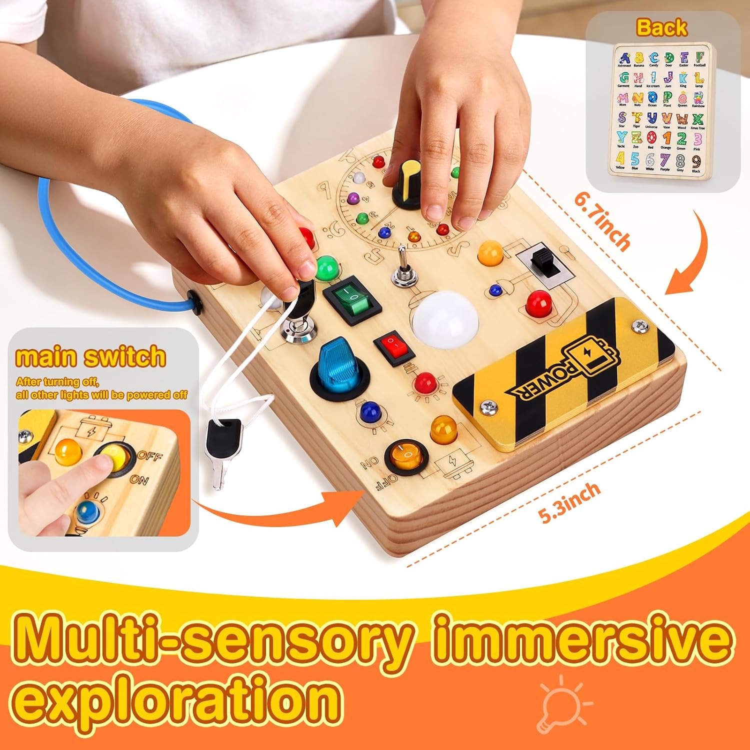 TABLERO DE ACTIVIDADES GRARAIN MONTESSORI PARA BEBÉS 1-3 AÑOS - 5