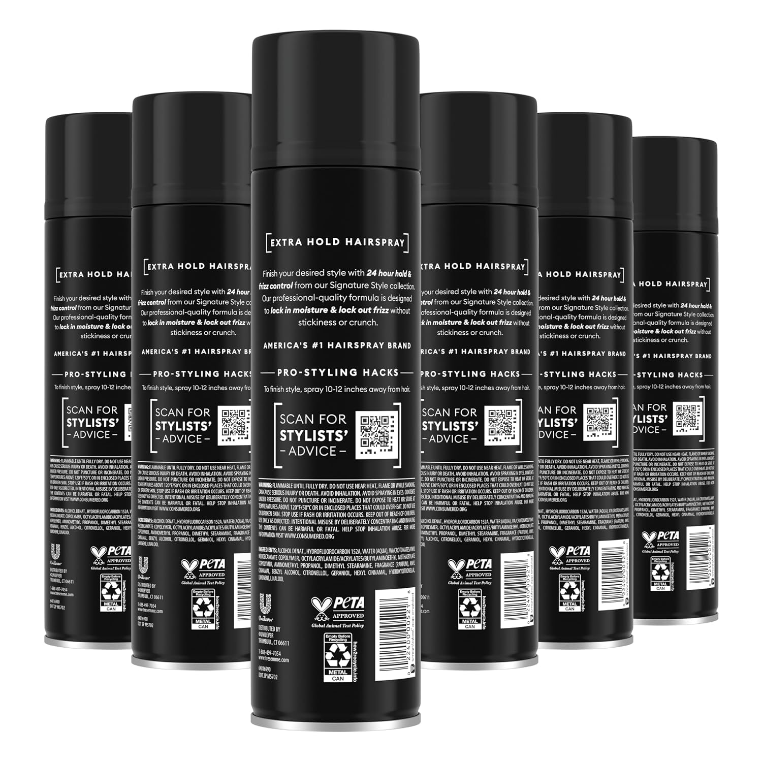 SPRAY FIJADOR TRESEMMÉ EXTRA HOLD 11 OZ PACK 6 UNIDADES - 2