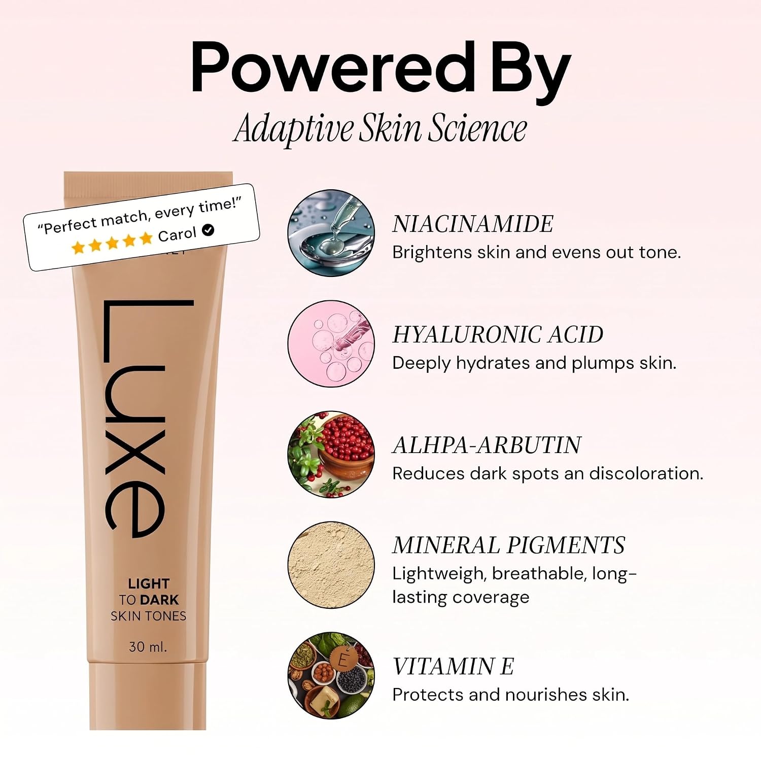 BASE DE MAQUILLAJE LUXE COLOR CHANGING FOUNDATION MEDIUM - 2