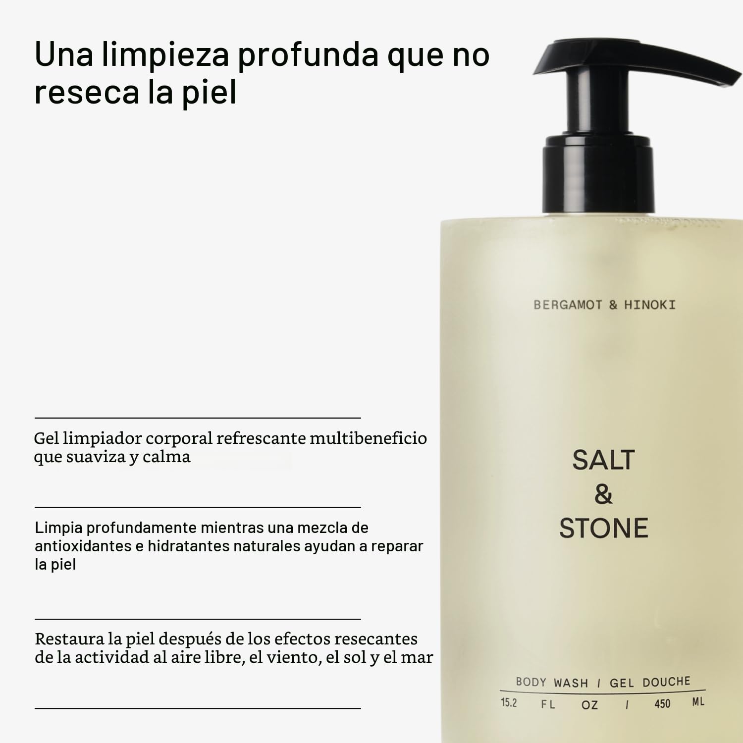 GEL DE DUCHA SALT Y STONE BERGAMOTA E HINOKI 946 ML - 5