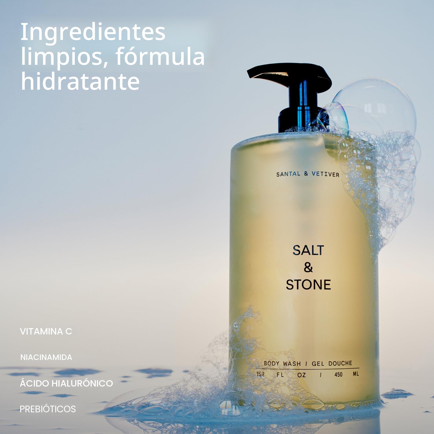 GEL DE DUCHA SALT Y STONE SANTAL Y VETIVER 15.2 FL OZ - 2