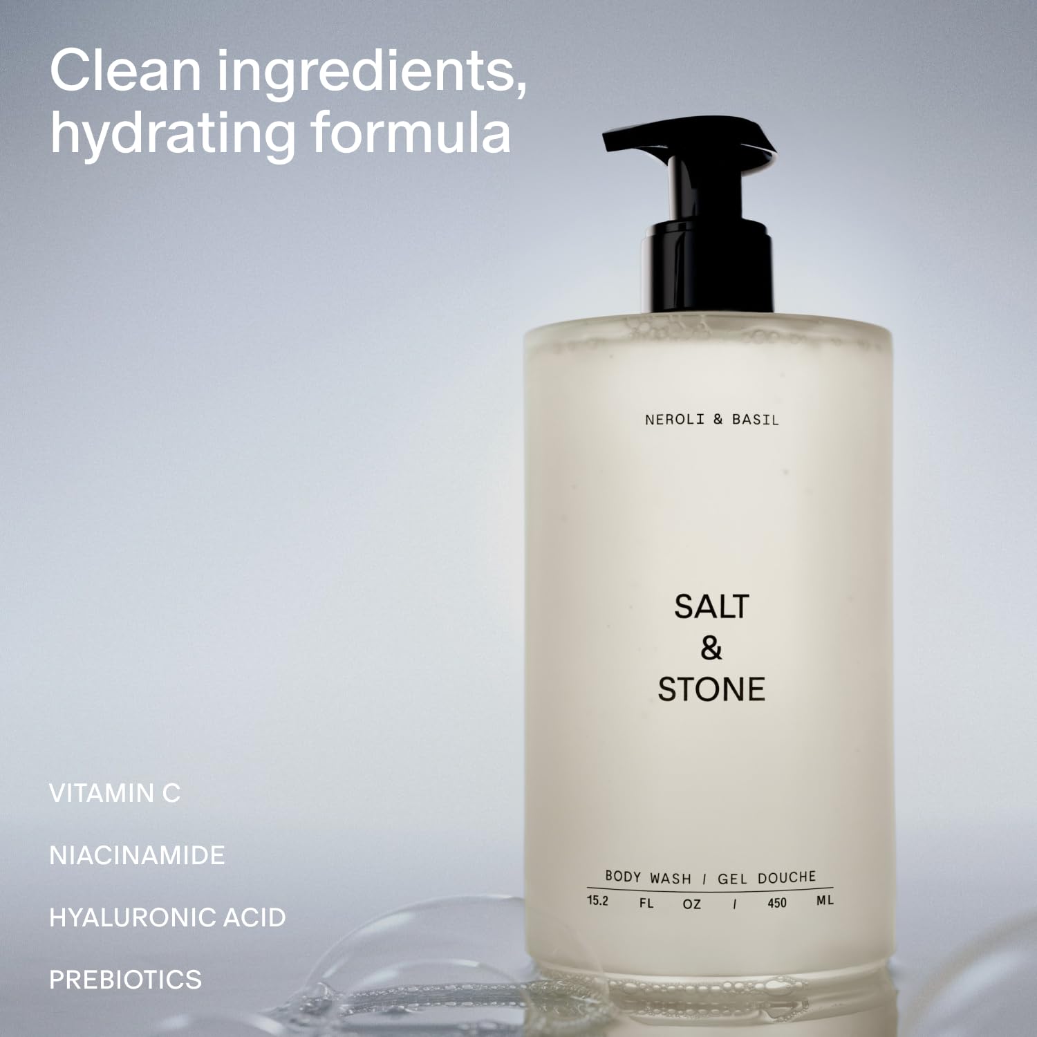 GEL DE DUCHA SALT Y STONE NEROLI Y BASIL 15.2 FL OZ - 2