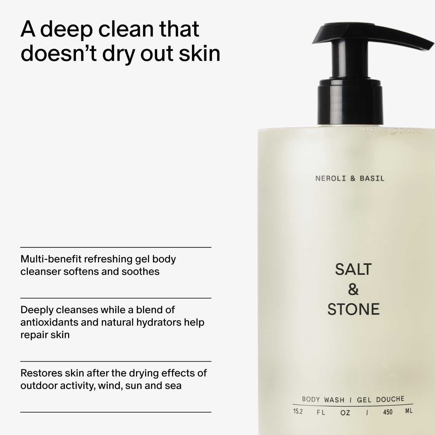 GEL DE DUCHA SALT Y STONE NEROLI Y BASIL 15.2 FL OZ - 5