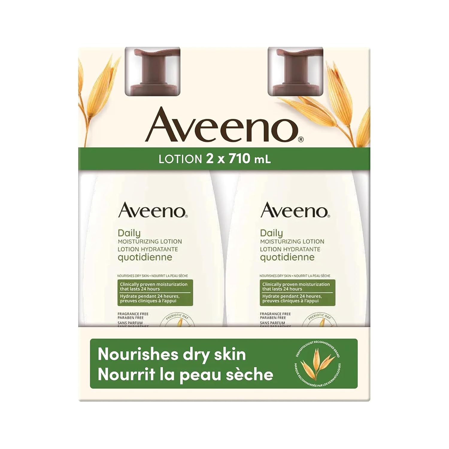 LOCIÓN HIDRATANTE AVEENO ACTIVE NATURALS PACK 2 BOTELLAS 591ML - 1