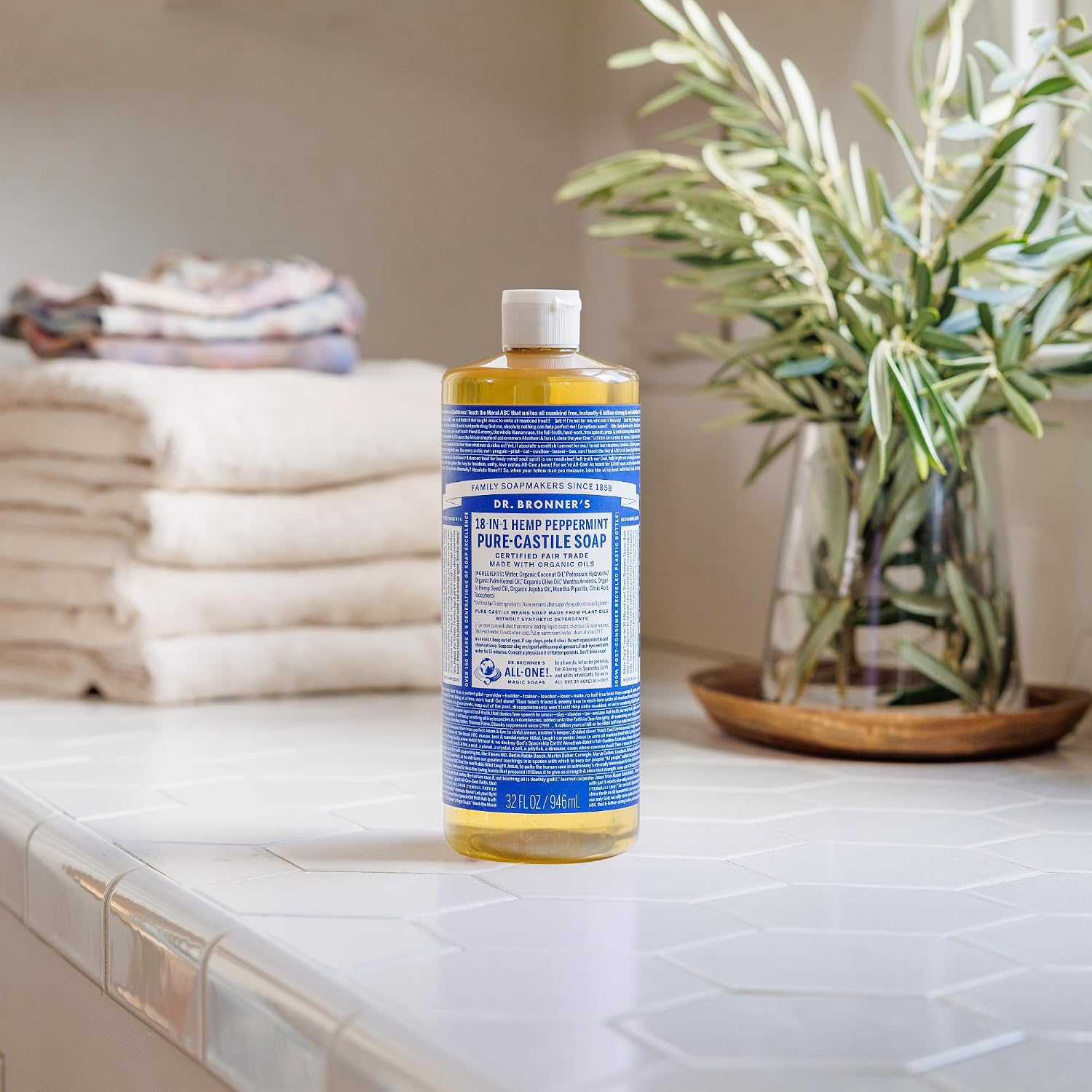 JABÓN LÍQUIDO DR. BRONNER'S MENTA PIPERINA CASTILLA PURA CON ACEITES ORGÁNICOS 25 OZ - 3