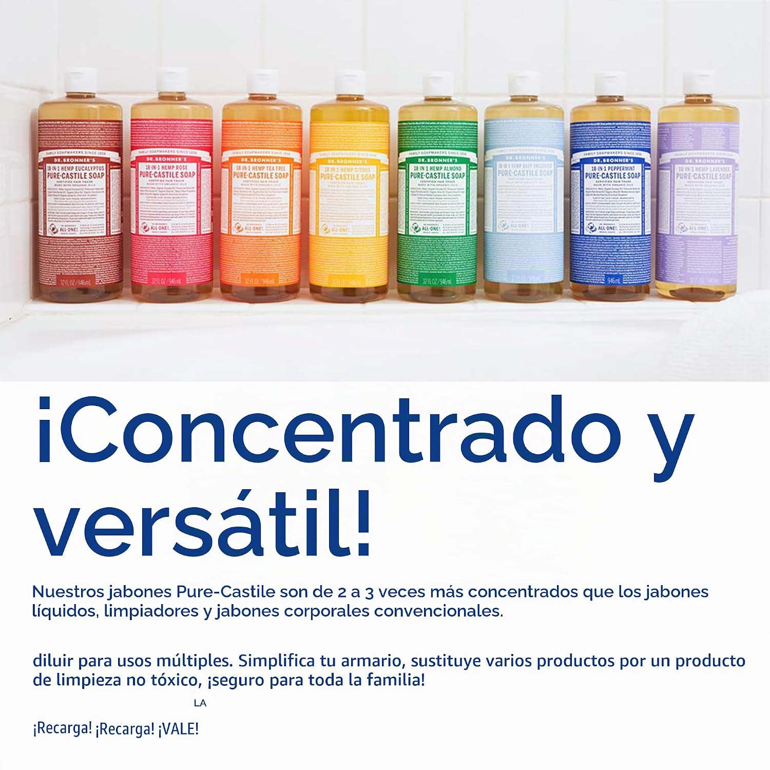 JABÓN LÍQUIDO DR. BRONNER'S MENTA PIPERINA CASTILLA PURA CON ACEITES ORGÁNICOS 25 OZ - 5