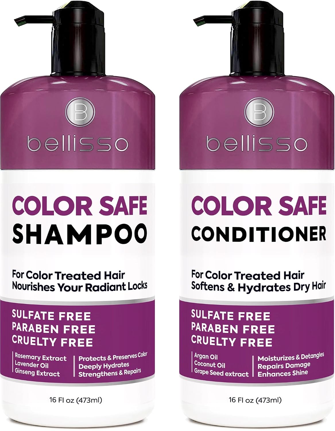 SET DE SHAMPOO Y ACONDICIONADOR BELLISSO COLOR SAFE CON PROTECCIÓN ANTIDECOLORACIÓN - 1
