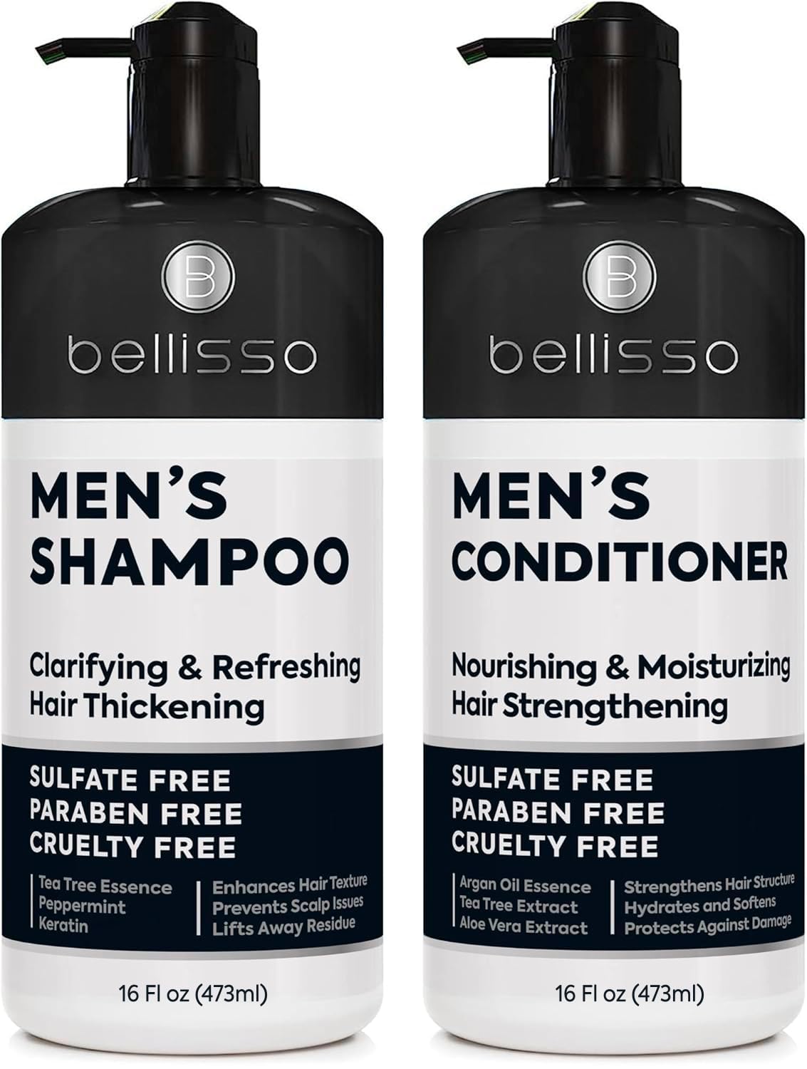 SET DE SHAMPOO Y ACONDICIONADOR PARA HOMBRE BELLISSO SIN SULFATOS - 1
