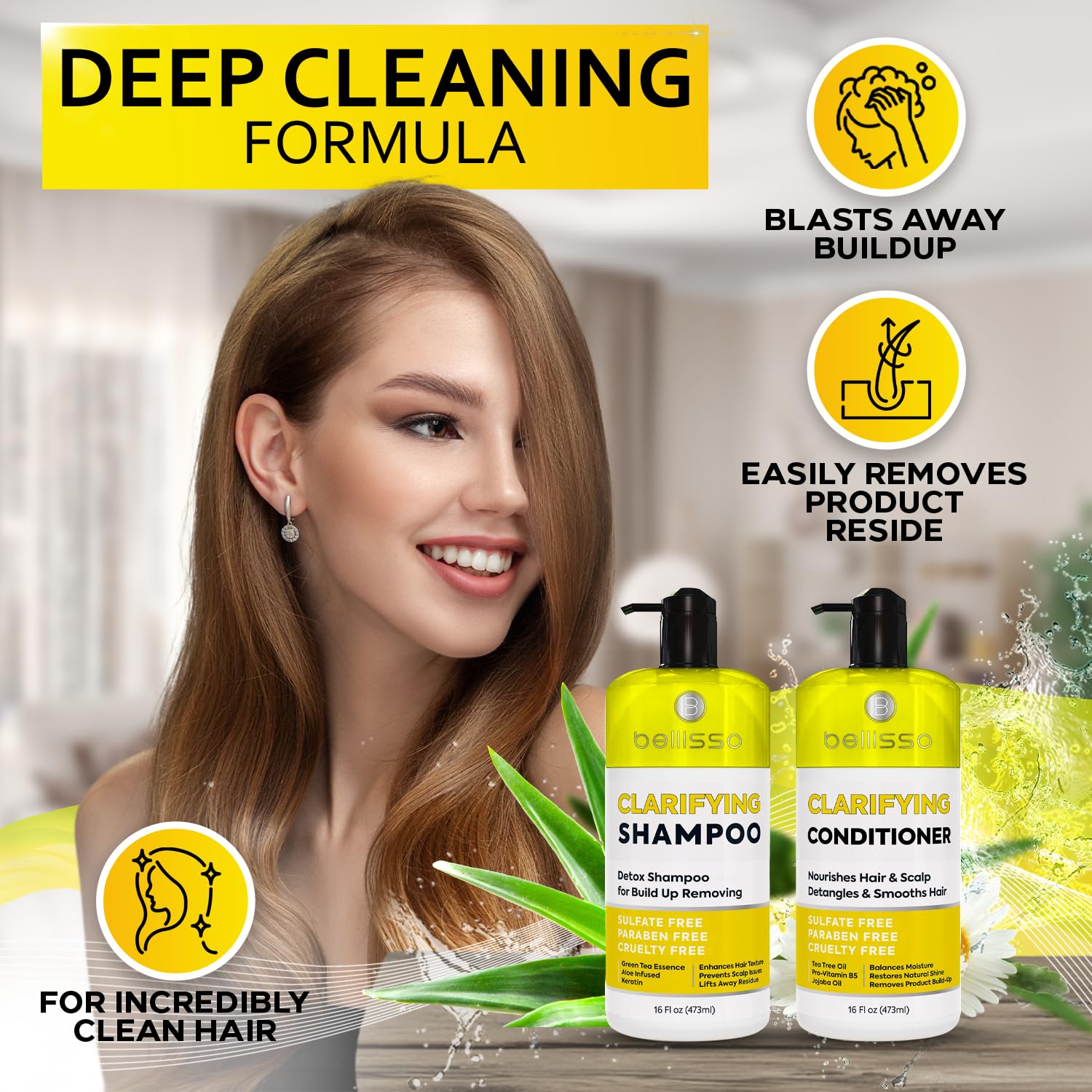 SET DE CHAMPÚ Y ACONDICIONADOR CLARIFICANTE BELLISSO SIN SULFATOS - 2