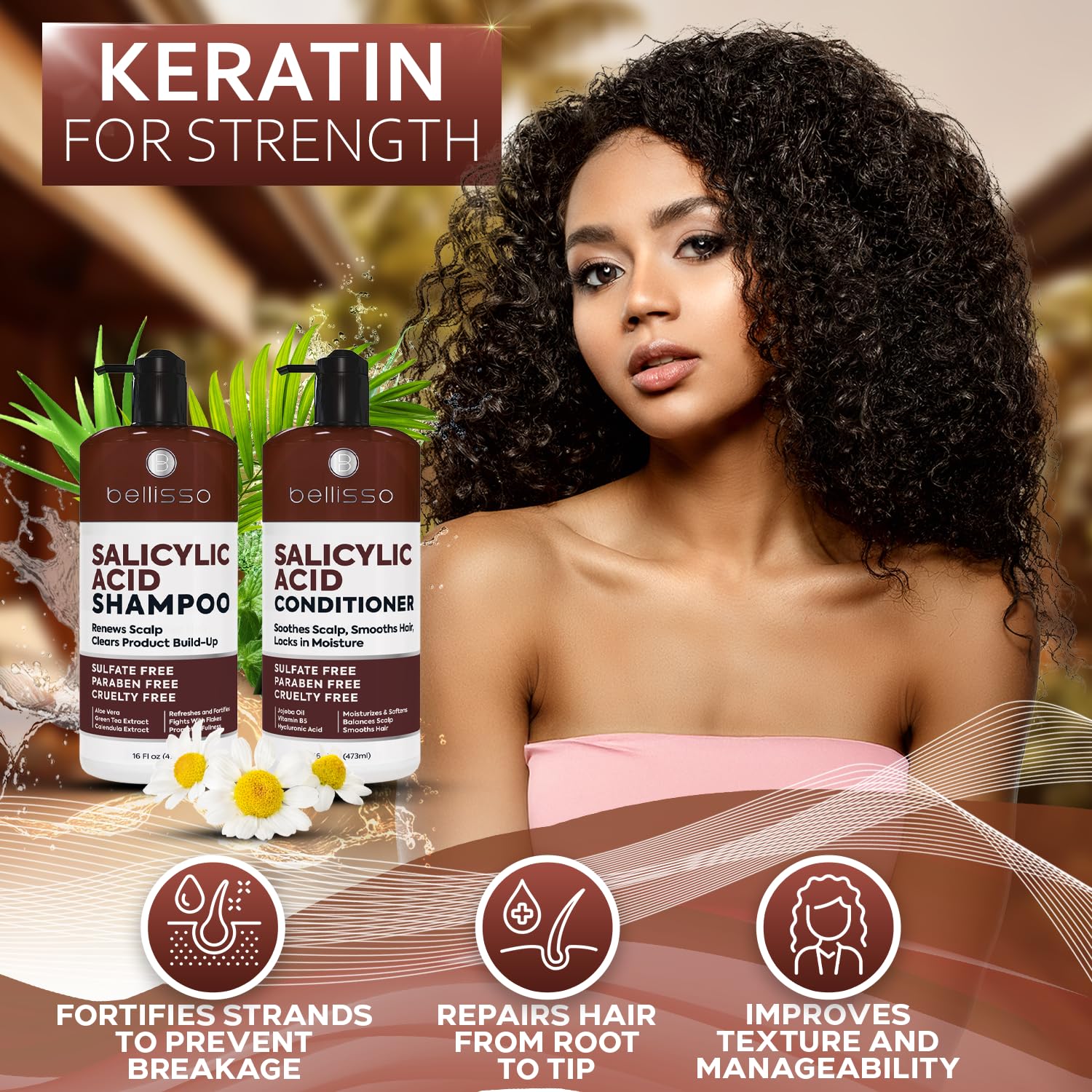 SET DE CHAMPÚ Y ACONDICIONADOR BELLISSO CON ÁCIDO SALICÍLICO - 2
