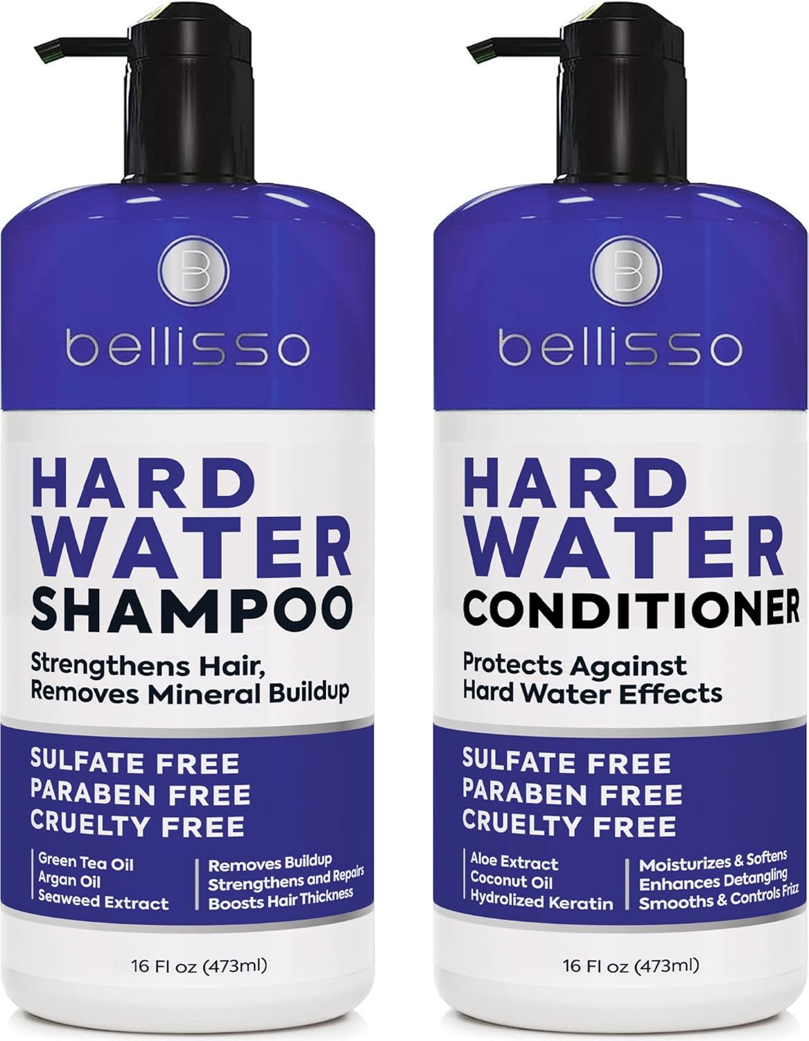 SET DE SHAMPOO Y ACONDICIONADOR PARA AGUA DURA BELLISSO SIN SULFATOS - 1