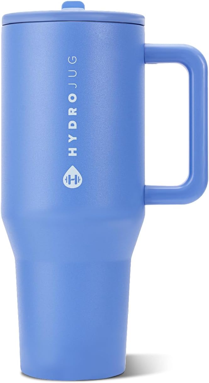 VASO TUMBLER HYDROJUG TRAVELER 32OZ AZUL CLARO CON ASA Y POPOTE - 1