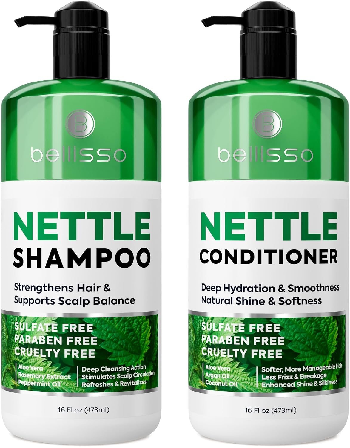 SET DE SHAMPOO Y ACONDICIONADOR BELLISSO ORTIGA VOLUMEN 16 FL OZ - 1