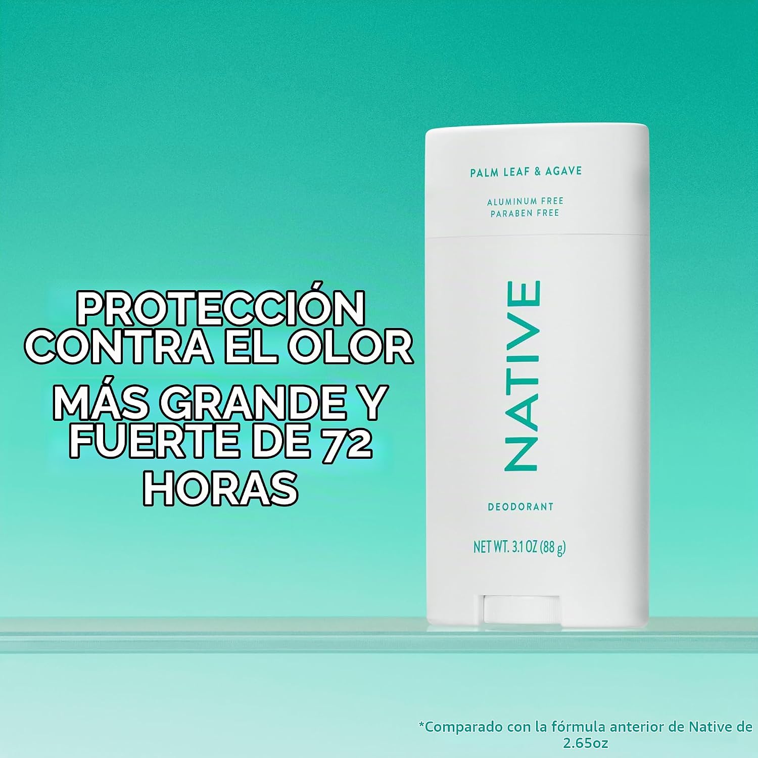 DESODORANTE NATIVE SIN ALUMINIO AROMA HOJA DE PALMA Y AGAVE 3.1 OZ - 2