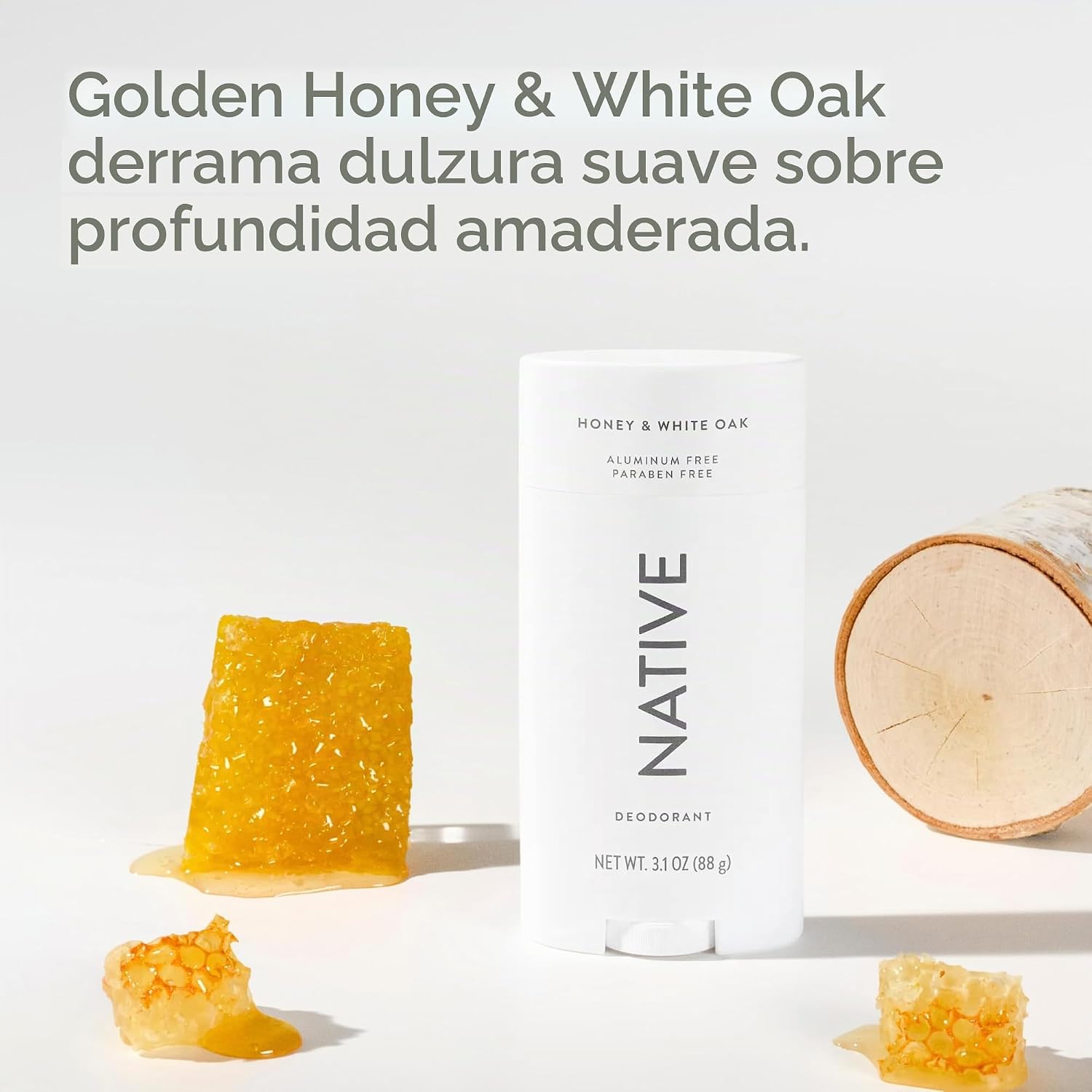 DESODORANTE NATIVE SIN ALUMINIO HONEY Y WHITE OAK 3.1 OZ - 4