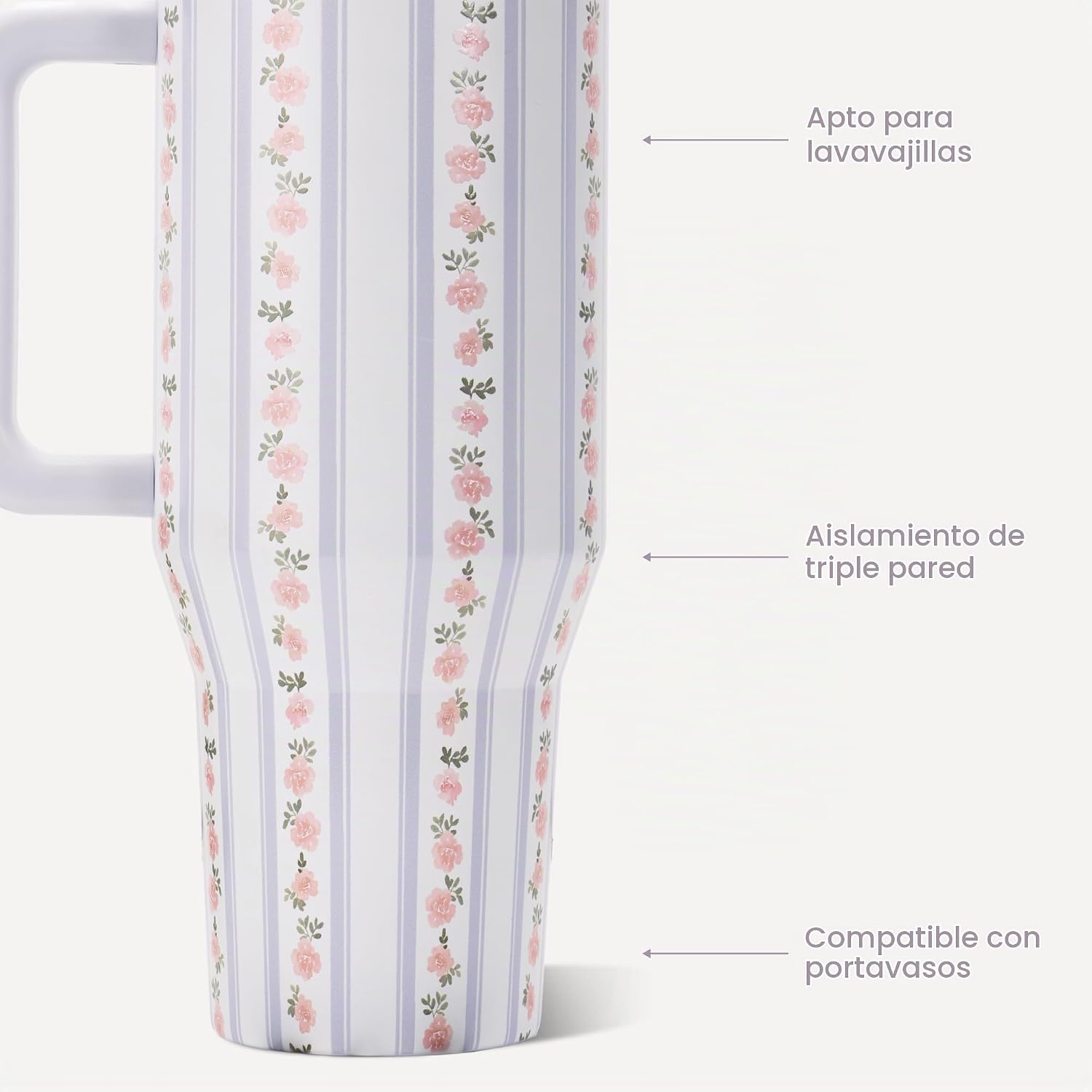 VASO TUMBLER HYDROJUG TRAVELER 32OZ CON ASA Y POPOTE PRIMROSE - 3