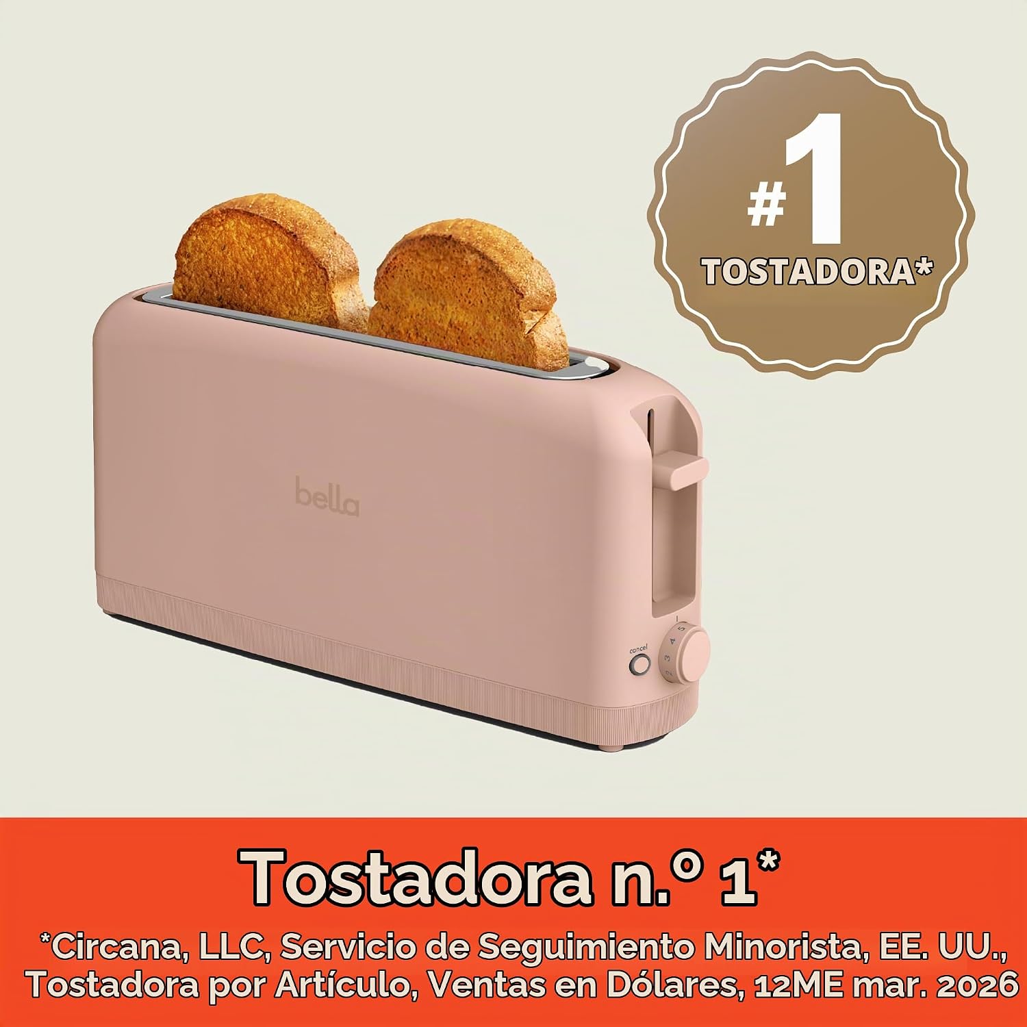 TOSTADORA BELLA 2 REBANADAS RANURA LARGA BLOSSOM - 3