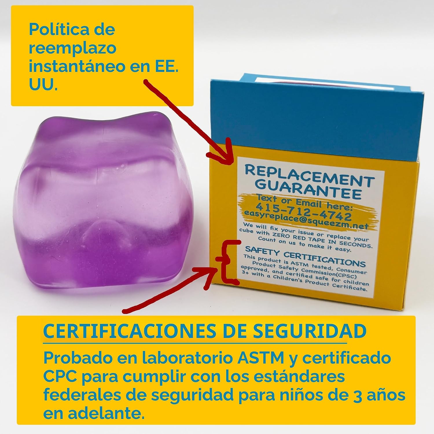 CUBO ANTIESTRES BIG BLOCK SQUEEZ'M MORADO - 5