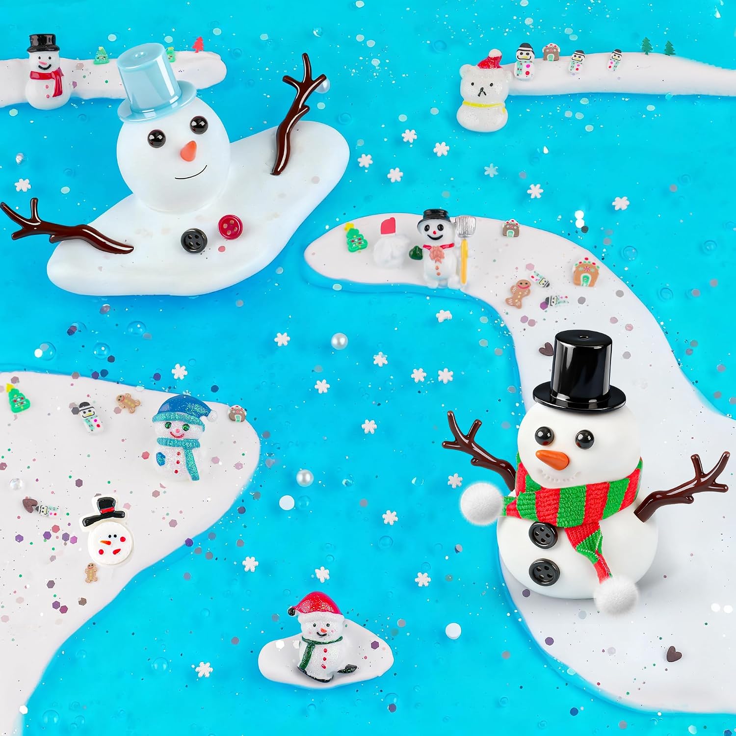KIT DE PLASTILINA Y SLIME LAWOHO CONSTRUYE UN MUÑECO DE NIEVE 6 PIEZAS - 2