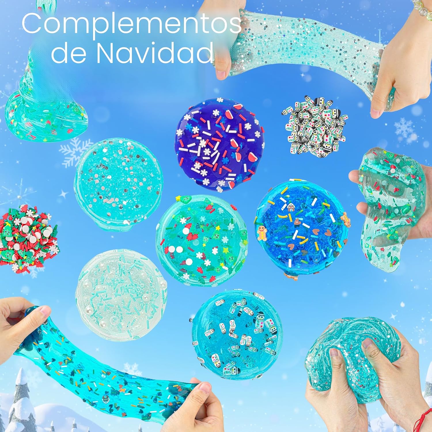 KIT DE PLASTILINA Y SLIME LAWOHO CONSTRUYE UN MUÑECO DE NIEVE 6 PIEZAS - 3