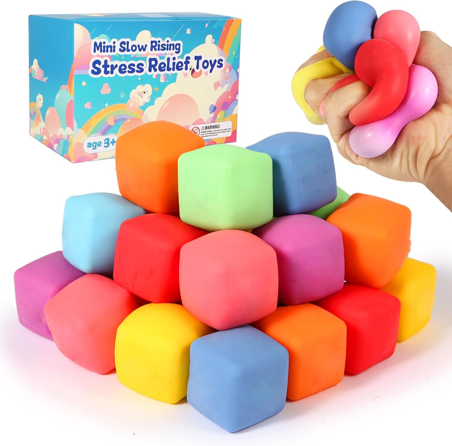 PACK 24 CUBOS ANTIESTRES NEEC SLOW RISING MULTICOLOR - 1