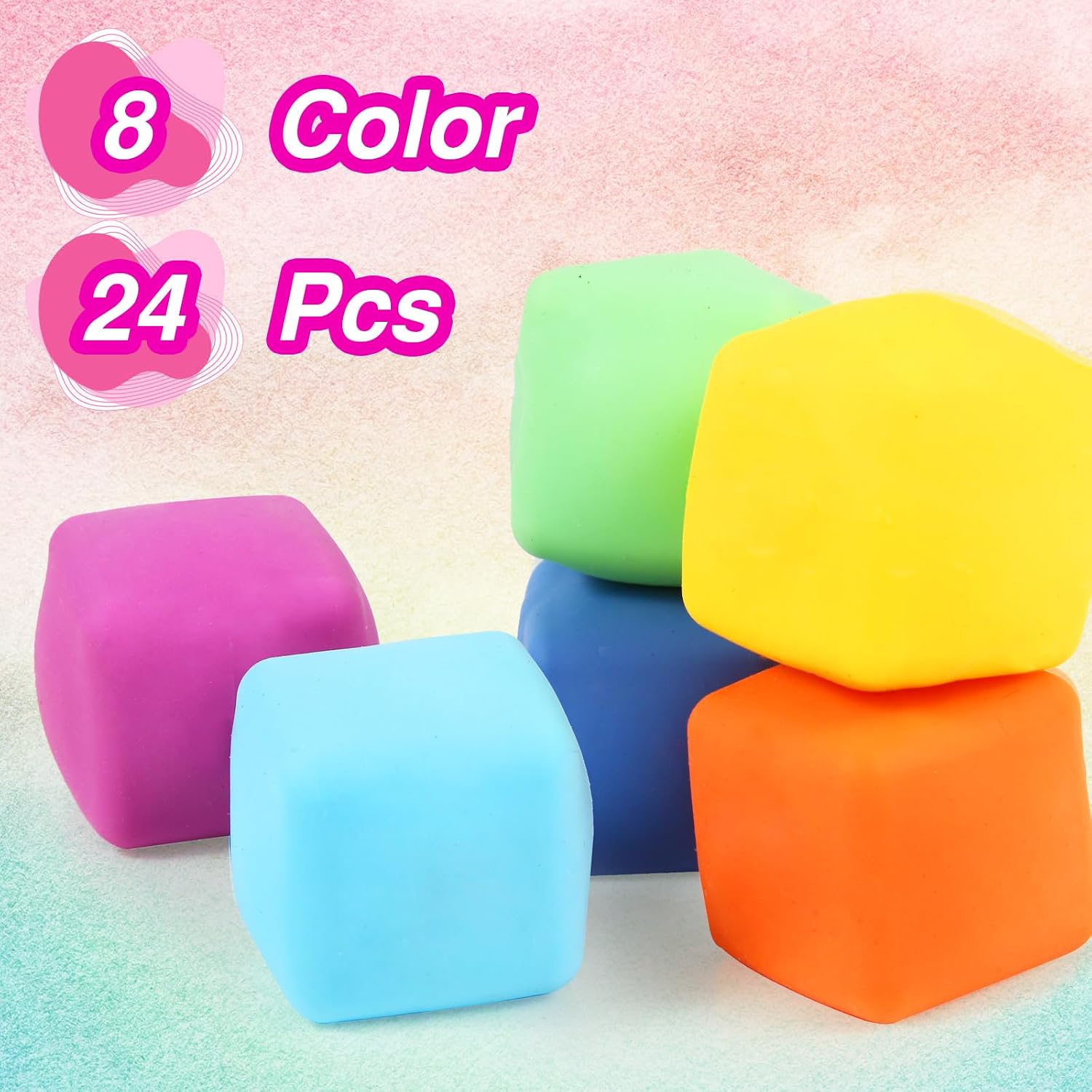 PACK 24 CUBOS ANTIESTRES NEEC SLOW RISING MULTICOLOR - 4