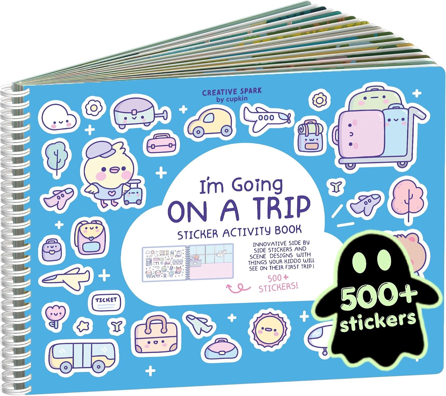 LIBRO DE ACTIVIDADES CUPKIN MY FIRST TRIP CON STICKERS PARA COLOREAR - 1