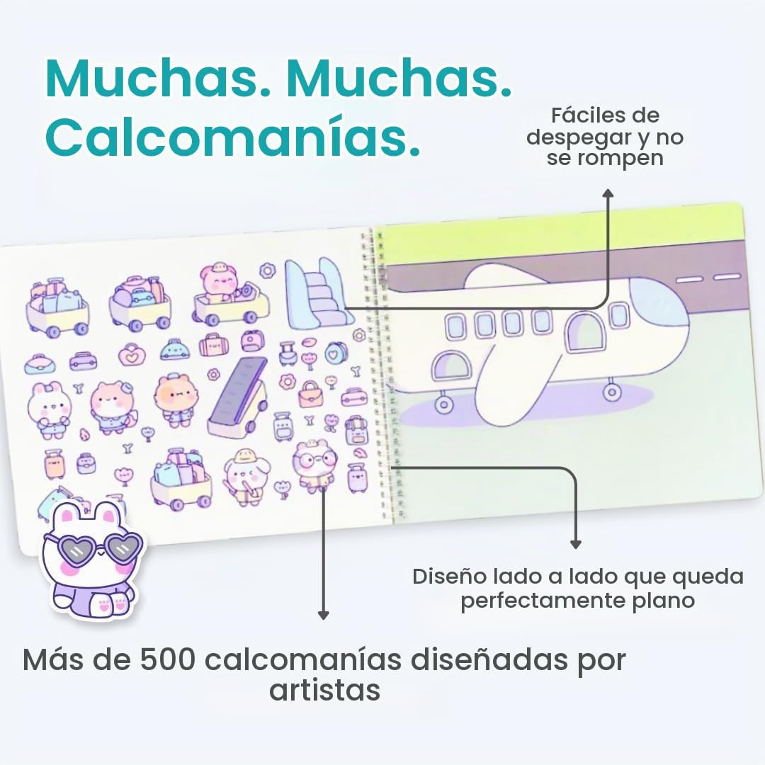 LIBRO DE ACTIVIDADES CUPKIN MY FIRST TRIP CON STICKERS PARA COLOREAR - 3