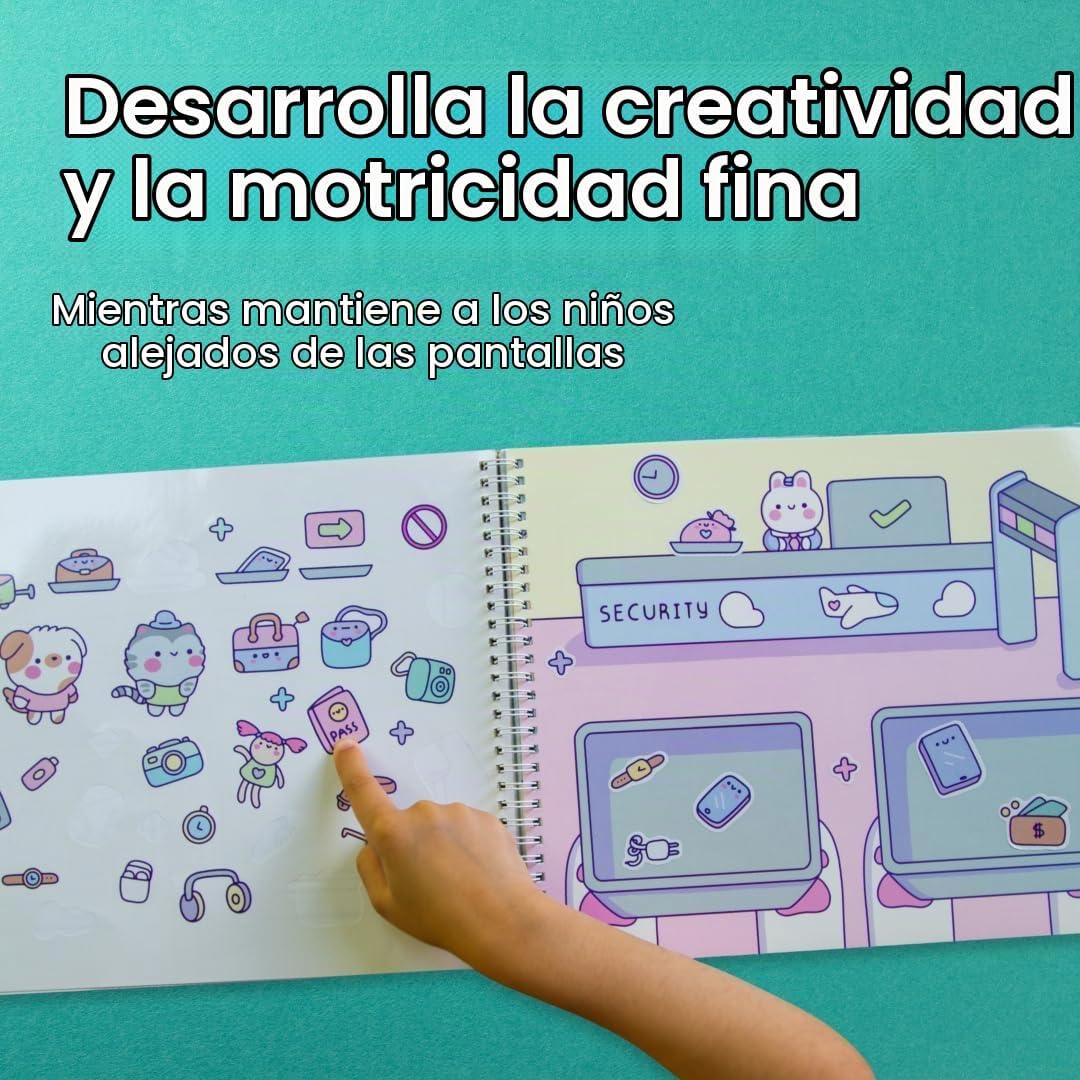 LIBRO DE ACTIVIDADES CUPKIN MY FIRST TRIP CON STICKERS PARA COLOREAR - 4