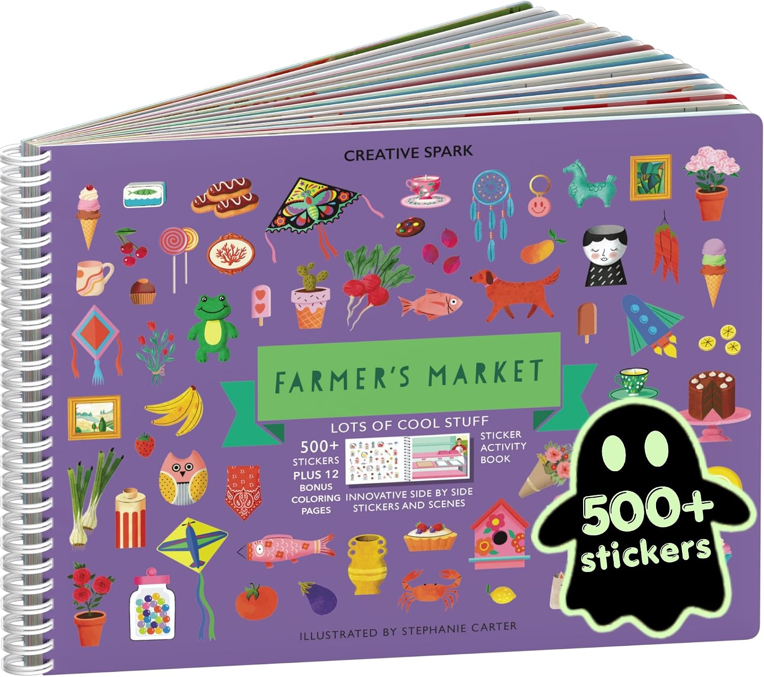 LIBRO DE STICKERS Y COLOREAR CUPKIN FARMER'S MARKET CON 500+ STICKERS - 1