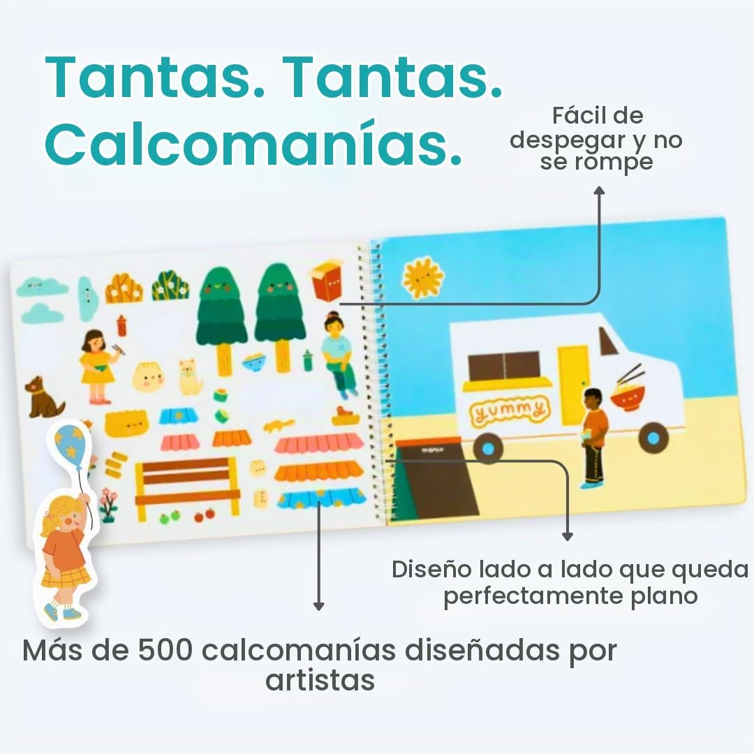 LIBRO DE STICKERS Y COLOREAR CUPKIN FOOD TRUCK ADVENTURE CON 500+ STICKERS - 3