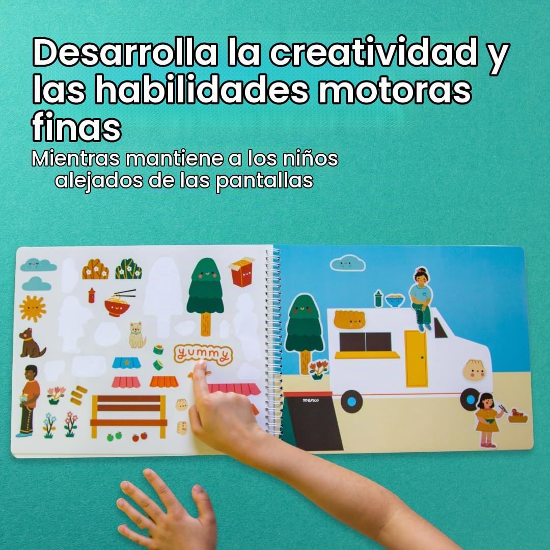 LIBRO DE STICKERS Y COLOREAR CUPKIN FOOD TRUCK ADVENTURE CON 500+ STICKERS - 4