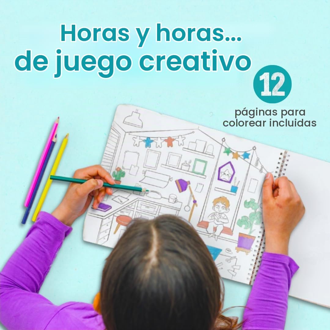 LIBRO DE STICKERS Y COLOREAR CUPKIN ALL THE DIFFERENT ROOMS CON 500+ STICKERS - 5