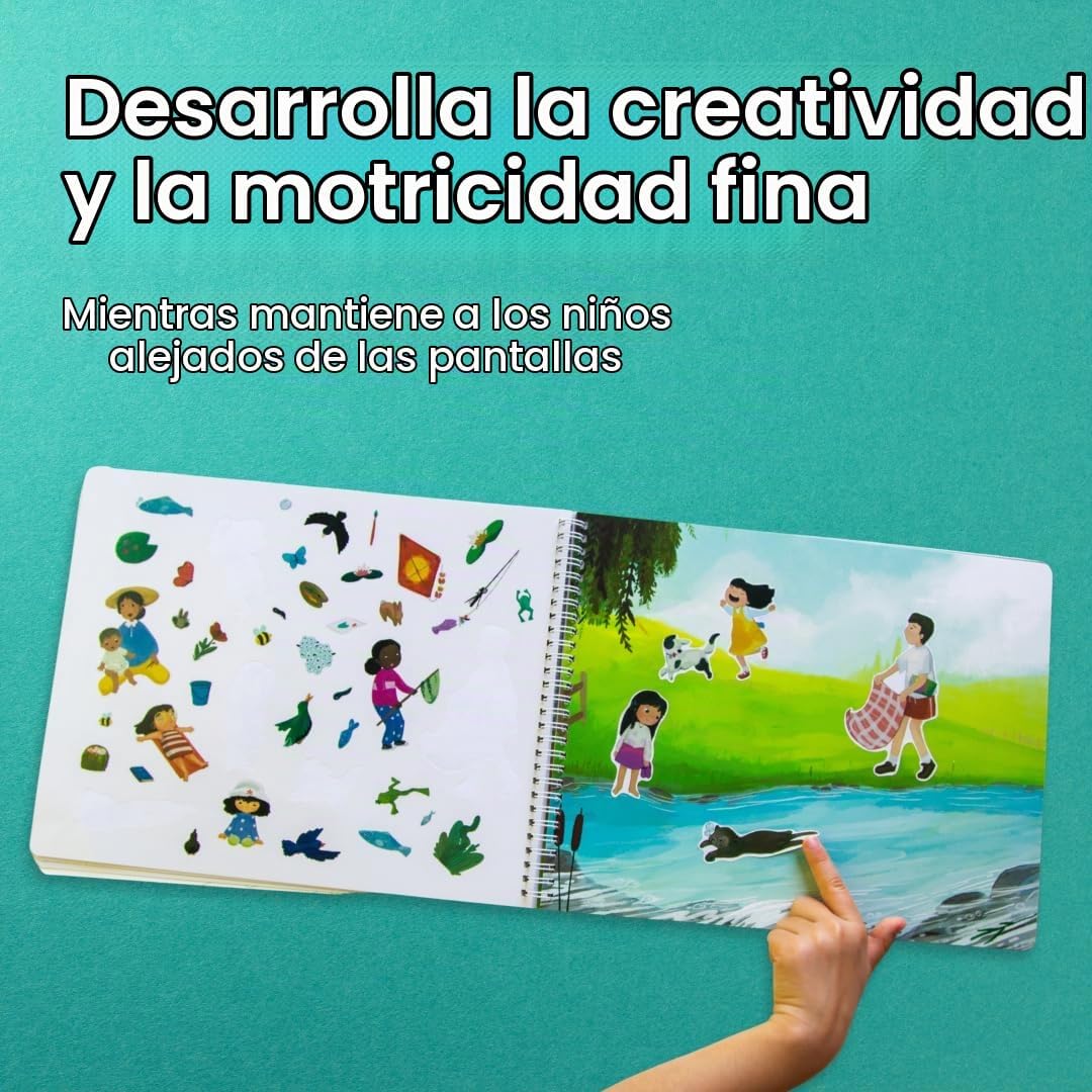 LIBRO DE STICKERS Y COLOREAR CUPKIN LET'S PLAY OUTSIDE CON 500+ STICKERS - 4