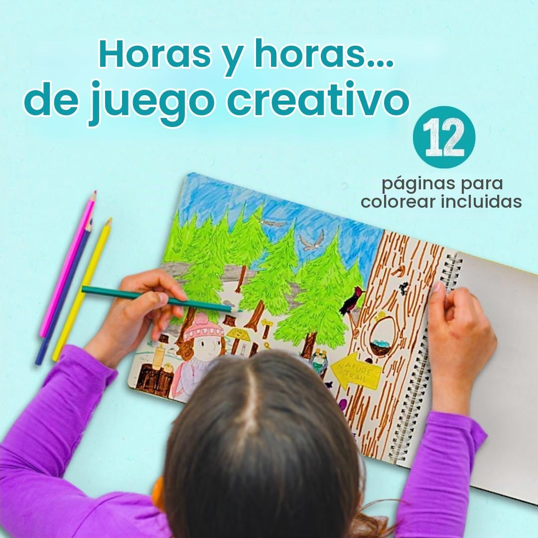 LIBRO DE STICKERS Y COLOREAR CUPKIN LET'S PLAY OUTSIDE CON 500+ STICKERS - 5