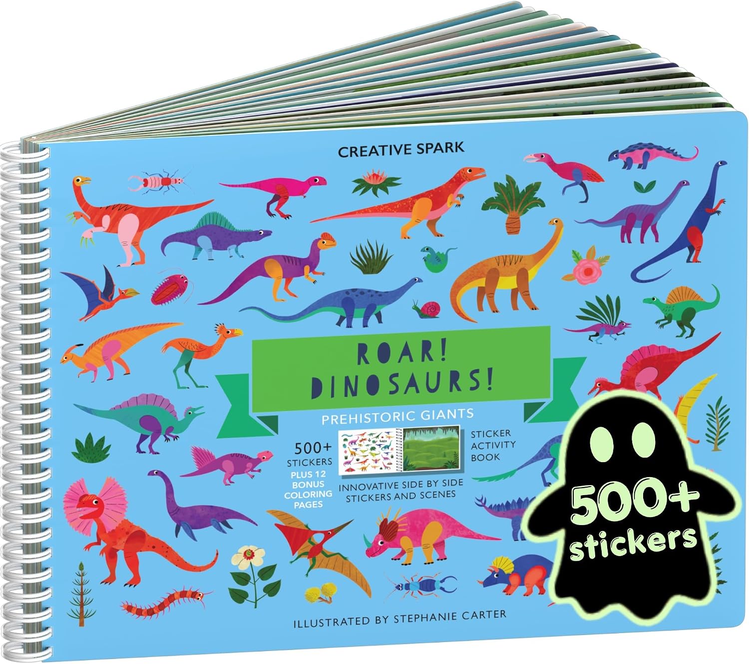 LIBRO DE ACTIVIDADES CUPKIN DINOSAURIOS CON STICKERS Y PARA COLOREAR - 1