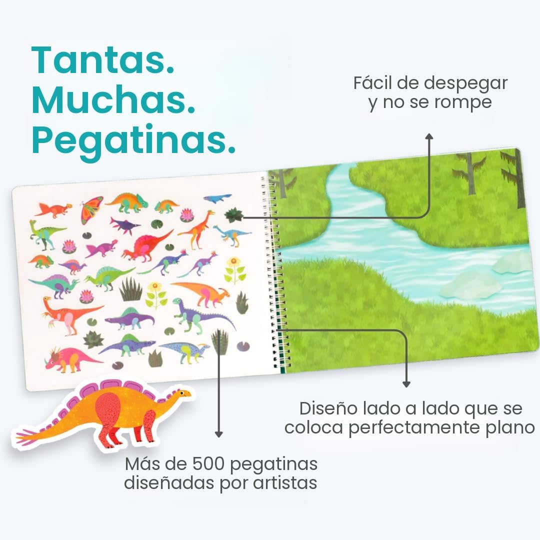 LIBRO DE ACTIVIDADES CUPKIN DINOSAURIOS CON STICKERS Y PARA COLOREAR - 3