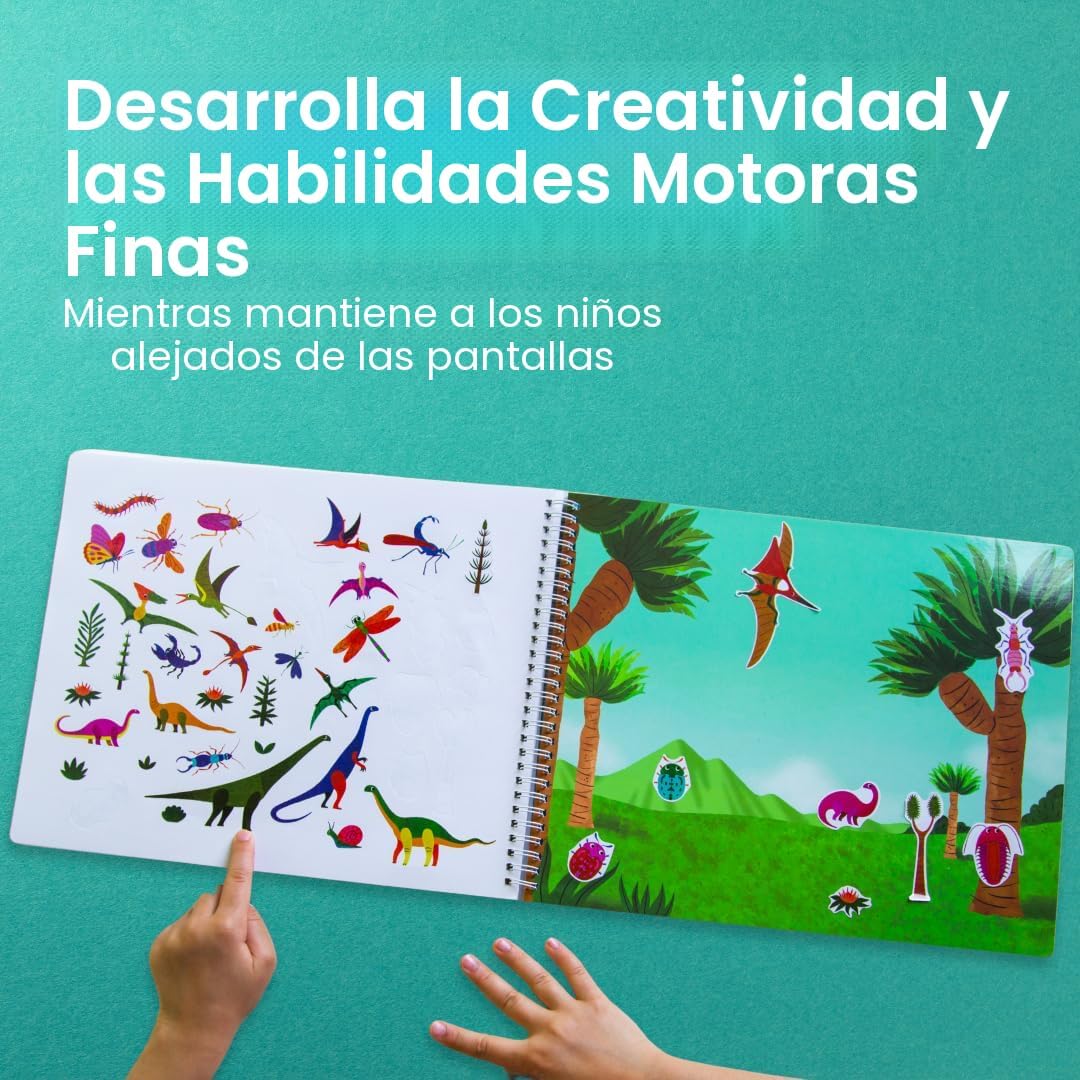 LIBRO DE ACTIVIDADES CUPKIN DINOSAURIOS CON STICKERS Y PARA COLOREAR - 4