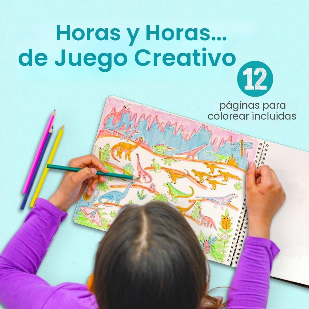 LIBRO DE ACTIVIDADES CUPKIN DINOSAURIOS CON STICKERS Y PARA COLOREAR - 5