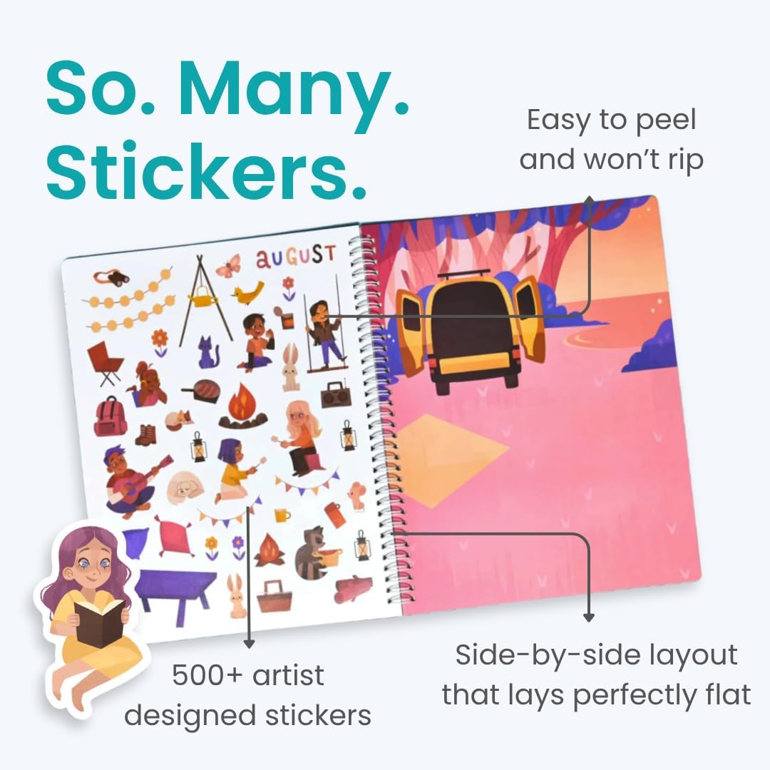 LIBRO DE STICKERS CUPKIN 12 MESES DEL AÑO CON MÁS DE 500 STICKERS - 3